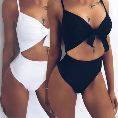 Bikini 2019 Women Padded One Piece Bandage Bikini Push Up Monokini Swimsuit Bathing Suit Swimwear Set