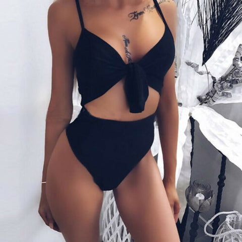 Bikini 2019 Women Padded One Piece Bandage Bikini Push Up Monokini Swimsuit Bathing Suit Swimwear Set