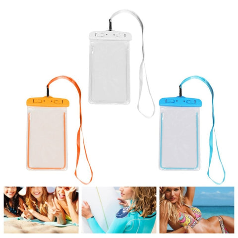 2019 Summer Luminous Waterproof Pouch Swimming Gadget Beach Dry Bag Phone Case Camping Skiing Holder For Cell Phone 3.5-6 inch