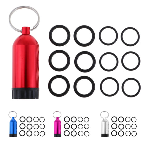 Professional Scuba Tanks 12 O-Ring Dive Kit Keychain with Brass Pick Aluminum Alloy Diving Accessories 4 Colors