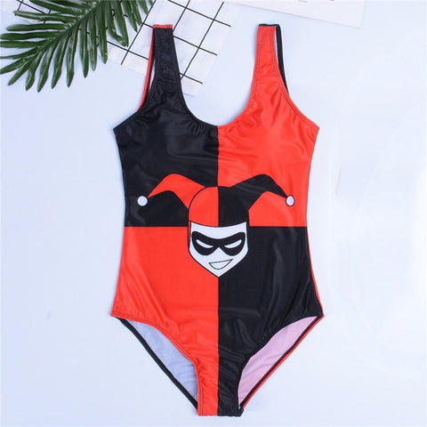 GNIM HL One Piece Bikini Swimwear Women New 2019 Cartoon Print Sexy Bikini Swimsuit Beachwear Bathing Suit Biquini Top Quality