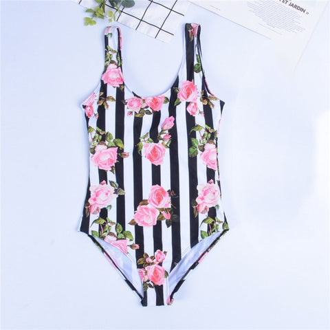 GNIM HL One Piece Bikini Swimwear Women New 2019 Cartoon Print Sexy Bikini Swimsuit Beachwear Bathing Suit Biquini Top Quality