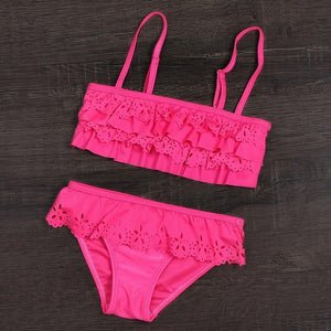 2019 Girls Bikini Suits 6-15Years Two-Pieces Summer Bathing Suits Fashion Girls Swimsuits Sports Swimwear for Kids Girls CZ984