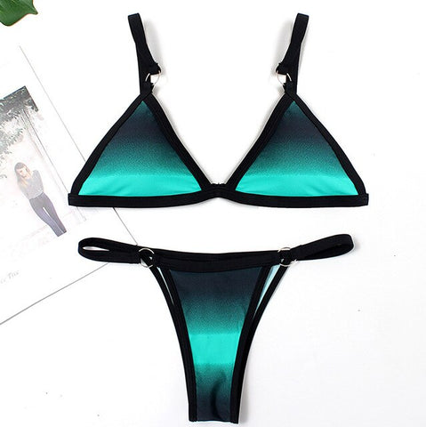 Sexy Solid Bikini Set Low Waist Swimwear Women Brazilian Bathing Suit Summer Swimsuit Female Backless Beachwear Biquini Mujer