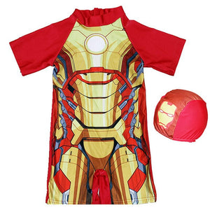 Kids Sport Baby Beachwear Bikini Iron Man Bathing Suit Batman Swimming Boys Captain America Kids Swimsuit One Piece Swimwear