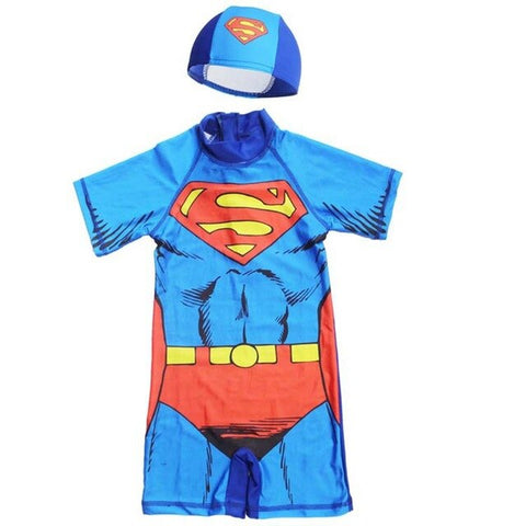 Kids Sport Baby Beachwear Bikini Iron Man Bathing Suit Batman Swimming Boys Captain America Kids Swimsuit One Piece Swimwear