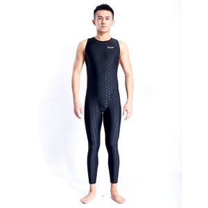 Hot Sale Fastskin Swimsuit Sleeveless Vest Men One Piece Professional Diving Suit Rash Guards Swimwear