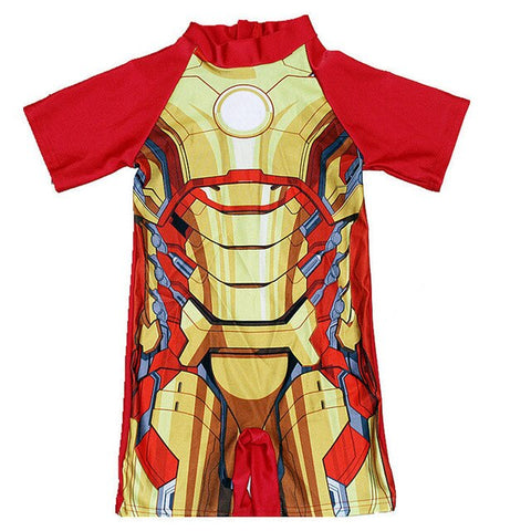 Children Swimsuit One Piece Swimwear Iron Man Bathing Suit Batman Swimming Boys Captain America Kids Sport Baby Beachwear