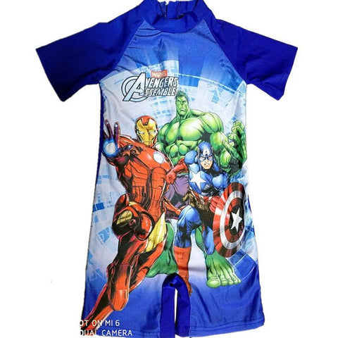 Children Swimsuit One Piece Swimwear Iron Man Bathing Suit Batman Swimming Boys Captain America Kids Sport Baby Beachwear