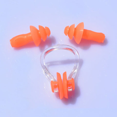 3PCS/Set Waterproof Soft Silicone Swimming Nose Clip Earplugs Set Surf Diving Swimming Pool Accessories for Adults and Children