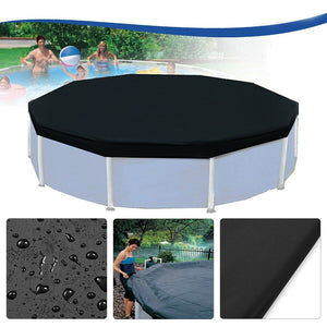 12ft Above Ground Strong Outdoor Swimming Pool Cover Frame Inflatable Accessories Round UV Resistant Garden Rainproof Protective