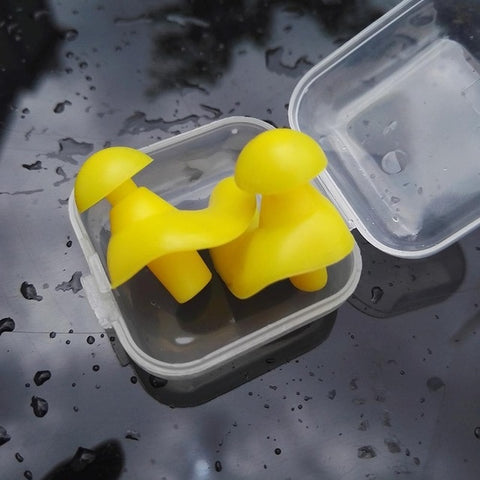 Mounchain 1 Pair Soft Ear Plugs Environmental Silicone Waterproof Dust-Proof Earplugs Diving Water Sports Swimming Accessories