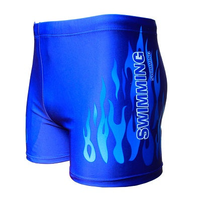 Flame Pattern Men Male Swimming Swimwear Boxer Shorts Bathing Suit Trunks Swim Black Blue Beach Wear Briefs Swimsuit Beachwear