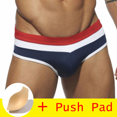 HIBUBBLE 17 Styles Swimwear Men Brief With Push Pad Sexy Swimsuit Waterproof Swimming Trunks For Bathing Swim Shorts Sunga Hot