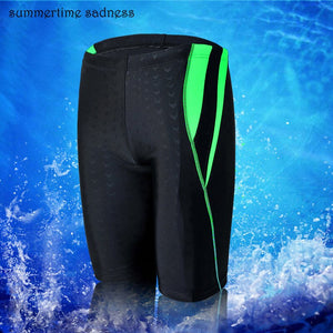 Maillot Athleti Knee Length Swimming Shorts Comfortable Breathe Freely Male Summer Beach Boxer Shorts Elastic Sport Suit Sunga