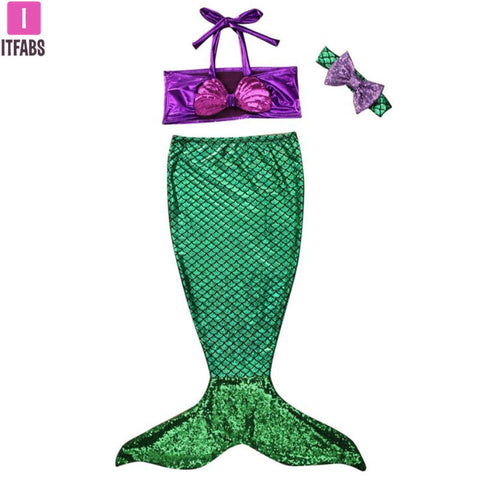 2019 Swimwear Kids Baby Girls Bikini Set Swim Suit Mermaid Tail Bikinis Swimsuit Swim Wear Bathing Costume