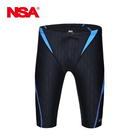 NSA 2019 Swimsuit Boys Swimwear Men Swim Trunks Boxer Mens Professional Swimming Trunks Shorts  Competition Sharkskin Swimsuit