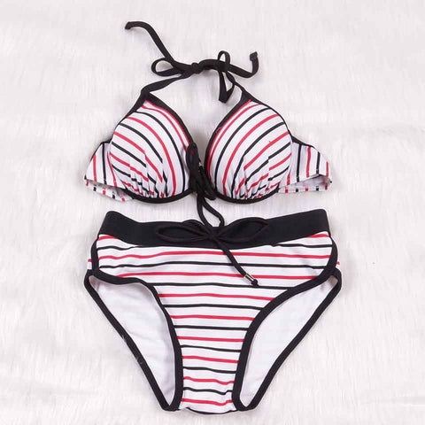 Raintropic 2019 New Swimwear Bikinis Sexy Women Swimsuit Summer Bandeau Bikini Printed Bikini Set Solid Beach Bathing Suits