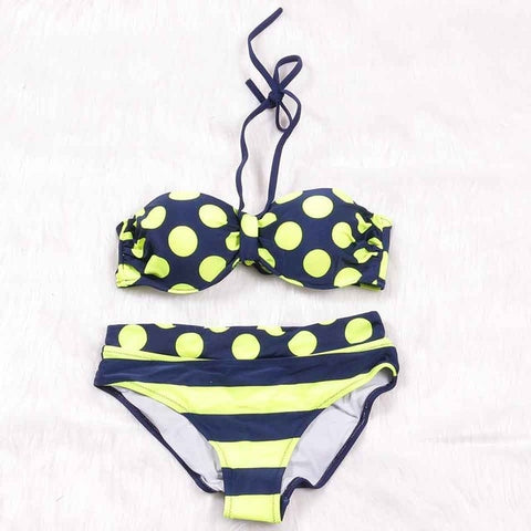 Raintropic 2019 New Swimwear Bikinis Sexy Women Swimsuit Summer Bandeau Bikini Printed Bikini Set Solid Beach Bathing Suits