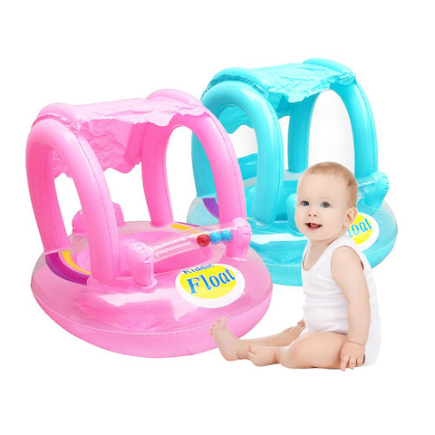 Baby Kids Summer Float Seat Boat Sun Shade Tube Ring Swim Pool For Baby Load-bearing Water Sport Fun Toys