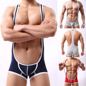 Sexy Men's Bodysuit Modal Wrestling Singlet Body Building Novelty Sexy Lingerie Hot Teddies Underwear One-Piece Body Suits